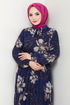 Fleur À Motifs Hijab Robe 5035ANT904-L Laci - Thumbnail
