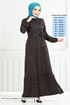 Fleur À Motifs Robe Numéro de pièce 4069ZNNN894-M Noir - Thumbnail
