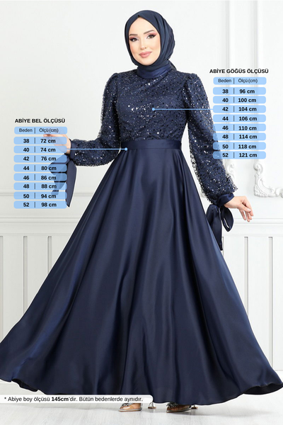 MRV E.N.D. - Flocons Détaillé Satiné Robe de soirée 5670END900-L Laci
