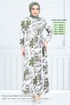 Flower Patterned Bürümcük Dress 5010UZ1029-M Green - Thumbnail
