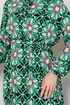 Flower Patterned Dress 2475HBS932-M Green - Thumbnail