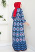 Flower Patterned Dress 2475HBS932-M Saks - Thumbnail