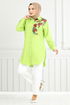 Flower Printed Tunic 405EVO1065-M Acid - Thumbnail