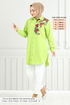 Flower Printed Tunic 405EVO1065-M Acid - Thumbnail