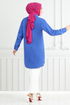Flower Printed Tunic 405EVO1065-M Saks - Thumbnail