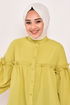 Frilly Tunic Oil Green NFC5124 - Thumbnail