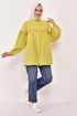 Frilly Tunic Oil Green NFC5124 - Thumbnail