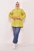 Frilly Tunic Oil Green NFC5124 - Thumbnail