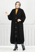 From The Front Buttoned Up Knitwear Cardigan 20495ETT902-M Black - Thumbnail