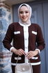 From The Front Buttoned Up Skirted Team 24163TPK1049-M Coffee - Thumbnail