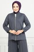 From The Front Zippered Oyso Fabric Team 5699ZNK903-M Anthracite - Thumbnail