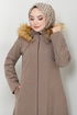 From The Front Zippered Stamp Coat 2058BGS895-M Vision - Thumbnail