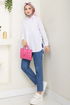 From The Side Laced Up Tunic 406EVO1065-M Ecru - Thumbnail