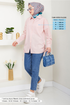 From The Side Laced Up Tunic 406EVO1065-M Open Rose Kurusu - Thumbnail