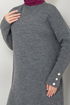 From The Side Lacquered Knitwear Team 5052KLN1035-M Anthracite - Thumbnail