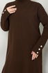 From The Side Lacquered Knitwear Team 5052KLN1035-M Coffee - Thumbnail