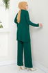 From The Side Lacquered Knitwear Team 5052KLN1035-M Emerald - Thumbnail