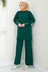 From The Side Lacquered Knitwear Team 5052KLN1035-M Emerald - Thumbnail