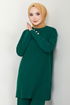 From The Side Lacquered Knitwear Team 5052KLN1035-M Emerald - Thumbnail