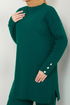 From The Side Lacquered Knitwear Team 5052KLN1035-M Emerald - Thumbnail