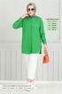 From The Side Lacquered Tunic 400EVO1065-M Benetton Green - Thumbnail
