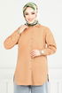 From The Side Lacquered Tunic 400EVO1065-M Latte - Thumbnail