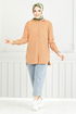 From The Side Lacquered Tunic 400EVO1065-M Latte - Thumbnail