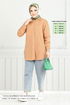 From The Side Lacquered Tunic 400EVO1065-M Latte - Thumbnail