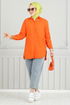 From The Side Lacquered Tunic 400EVO1065-M Orange - Thumbnail