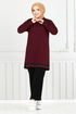 Garni Detail Oyso Fabric Team 2585SL890-M Burgundy & Black - Thumbnail