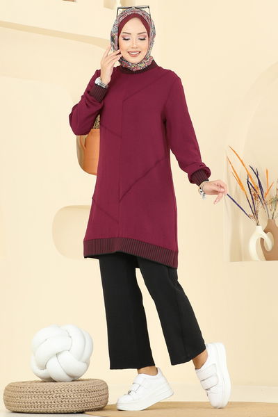 S.L. - Garni Detay Aerobin Takım 2635SL432-MS Bordo&Siyah - 406748