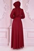 Gauze Dress Burgundy ASM2457 - Thumbnail