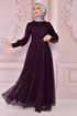 Gauze Dress Damson ASM2457 - Thumbnail