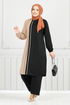 Gerippe Details Hijab Yakim 9118PL940-M Schwarz & Vision - Thumbnail