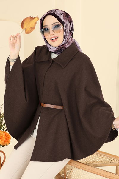 E.R.K. - Gömlek Yaka Kaşe Panço 5035ERK1158-MS Kahve - 412297