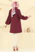 Gömlek Yakalı Tunik 3055KTR750-MS Bordo - Thumbnail