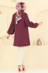 Gömlek Yakalı Tunik 3055KTR750-MS Mürdüm - Thumbnail