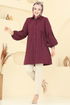 Gömlek Yakalı Tunik 3055KTR750-MS Mürdüm - Thumbnail