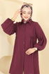 Gömlek Yakalı Tunik 3055KTR750-MS Mürdüm - Thumbnail