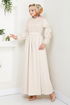 Griffe Reifen Kleid 2453HBS932-M Stein - Thumbnail