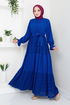 Halb Knopfleiste Hijab Kleid 2448HBS932-M Saks - Thumbnail