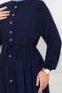 Half Buttoned Up Dress 2350BGS895-M Laci - Thumbnail