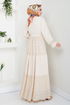 Half Buttoned Up Hijab Dress 2448HBS932-M The Stone - Thumbnail