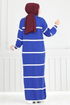 Half Zippered Knitwear Dress 6013KLN1035-M Saks - Thumbnail