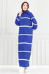 Half Zippered Knitwear Dress 6013KLN1035-M Saks - Thumbnail