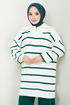 Half Zippered Knitwear Team 5002KLN1035-M Emerald - Thumbnail