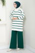 Half Zippered Knitwear Team 5002KLN1035-M Emerald - Thumbnail