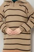 Half Zippered Knitwear Team 5002KLN1035-M Latte&Coffee - Thumbnail