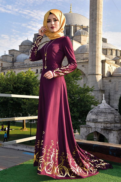 ASM - Halskette Blatt Abendkleider Kleid Damson ASM2072