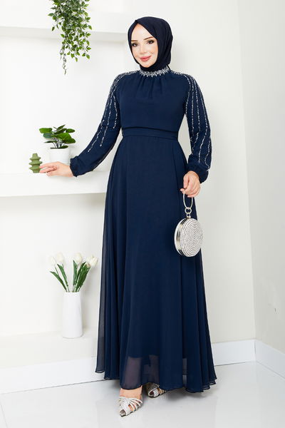 MRV L.P.N. - Handles Embroidered Evening dress 6089LPN909-M Laci - 344527